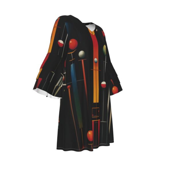 V-Neck Dress with Stacked Ruffle Sleeves – Stylish & Comfortable - Image 3